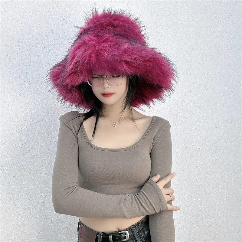 Ulvly Winter Plush Bucket Hat with Earflaps
