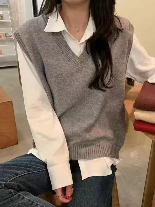 Ulvly V-Neck Knit Vest