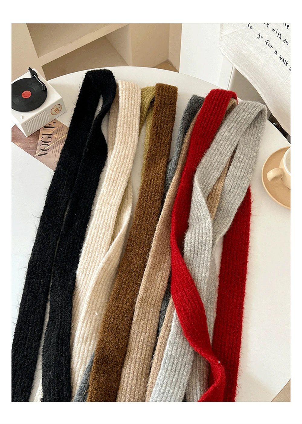 Ulvly Slim Mohair-Blend Knit Scarf