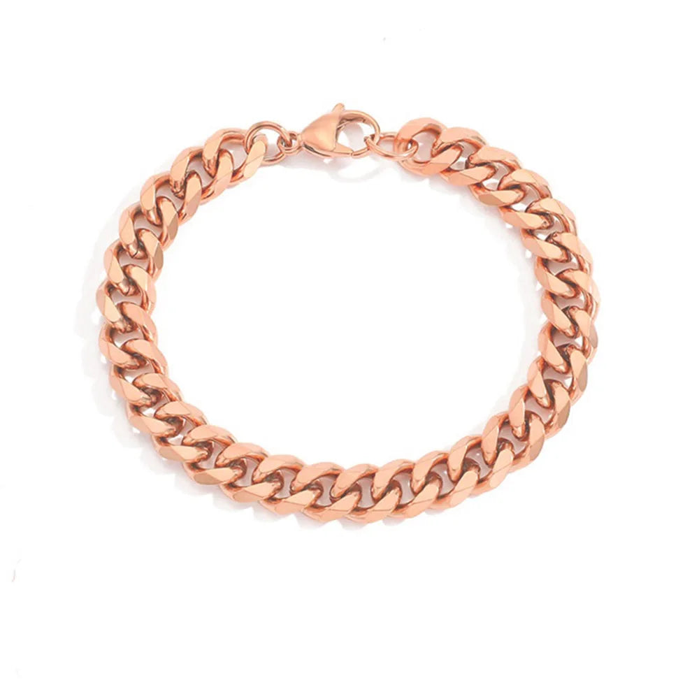 Ulvly Stainless Steel Link Chain Bracelet – Waterproof and Fade-Resistant
