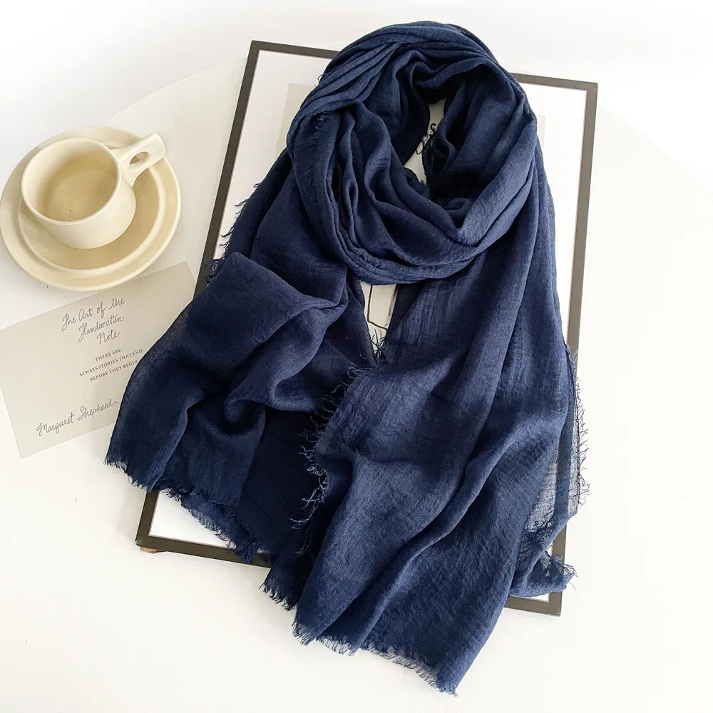 Ulvly Cotton-Linen Head Scarf