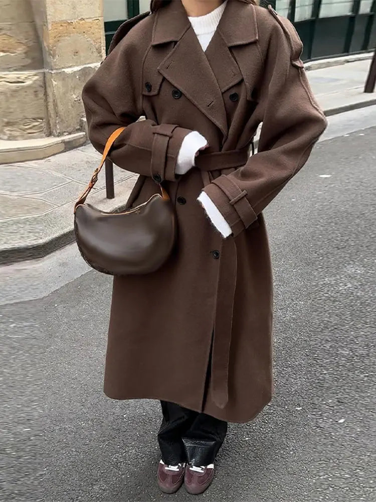 Ulvly Double-Breasted Wool-Blend Coat