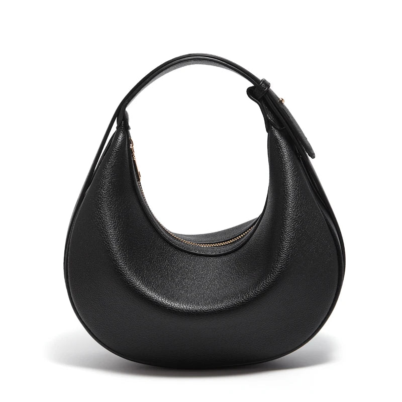 Ulvly Half-Moon PU Shoulder Bag