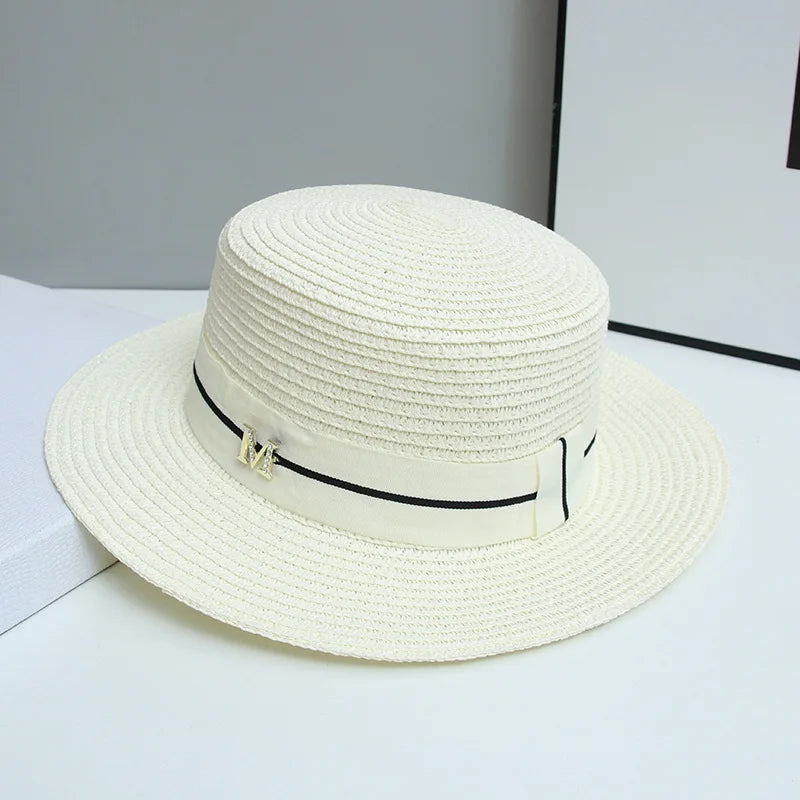 Ulvly Luxury Flared Straw Sun Hat