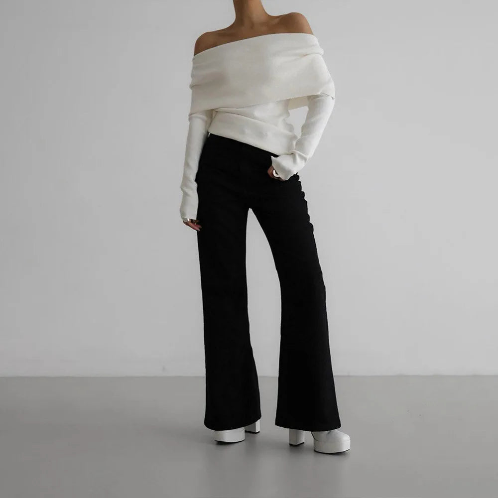 Ulvly One-Shoulder Knit Pullover