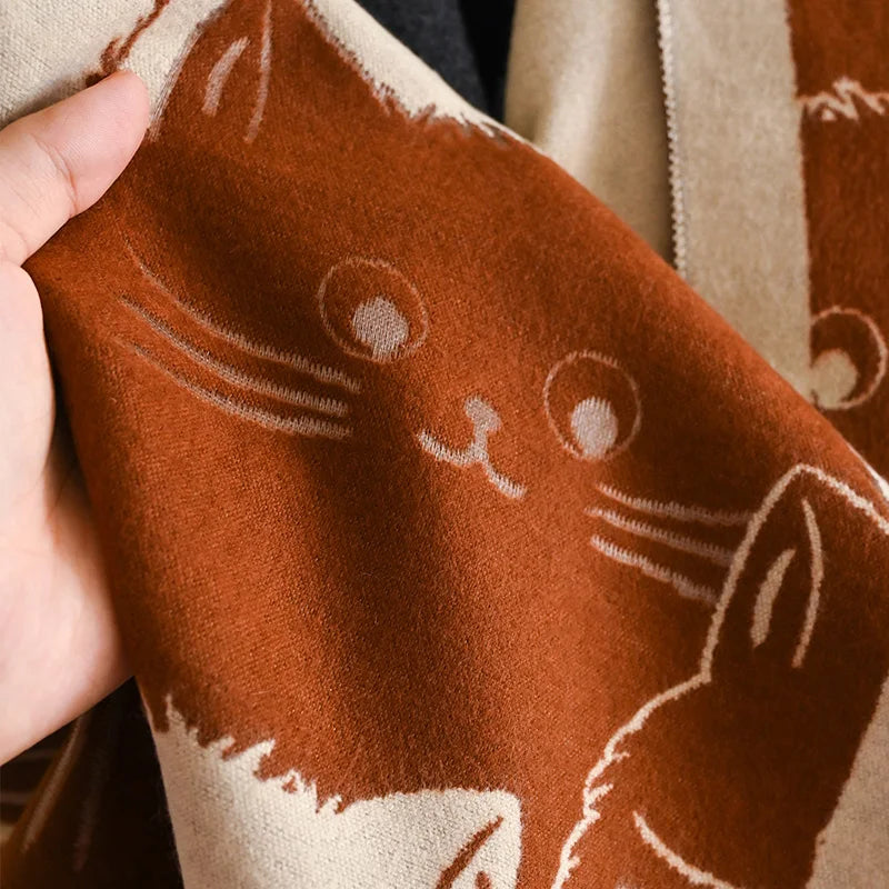 Ulvly Jacquard Cat Pashmina