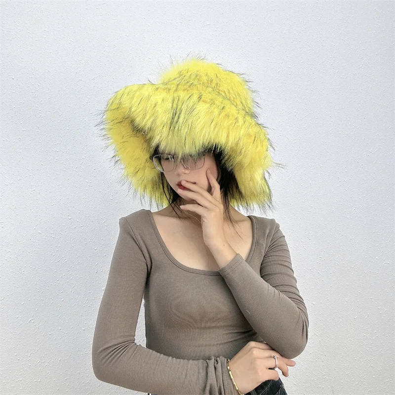 Ulvly Winter Plush Bucket Hat with Earflaps