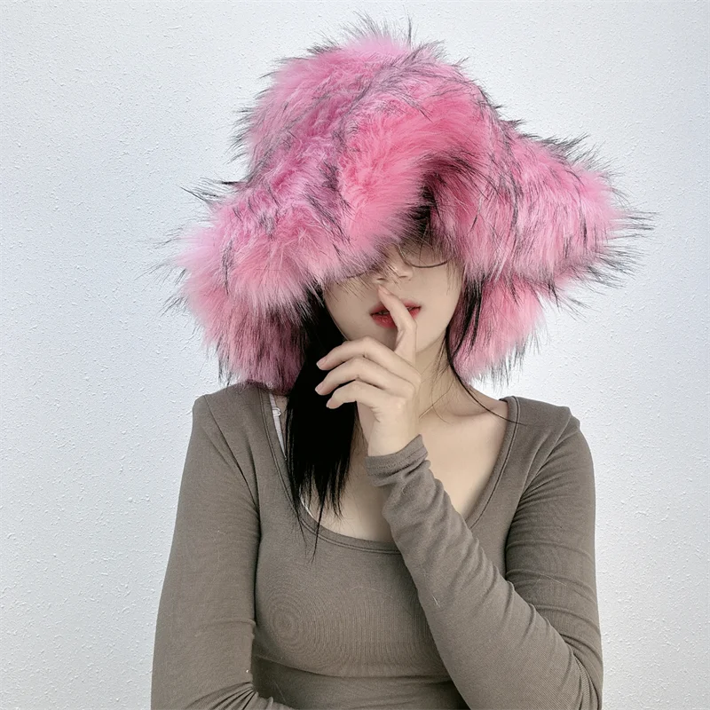 Ulvly Winter Plush Bucket Hat with Earflaps