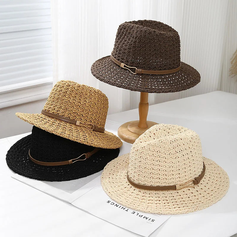 Ulvly Hollow-Out Jazz Sun Hat