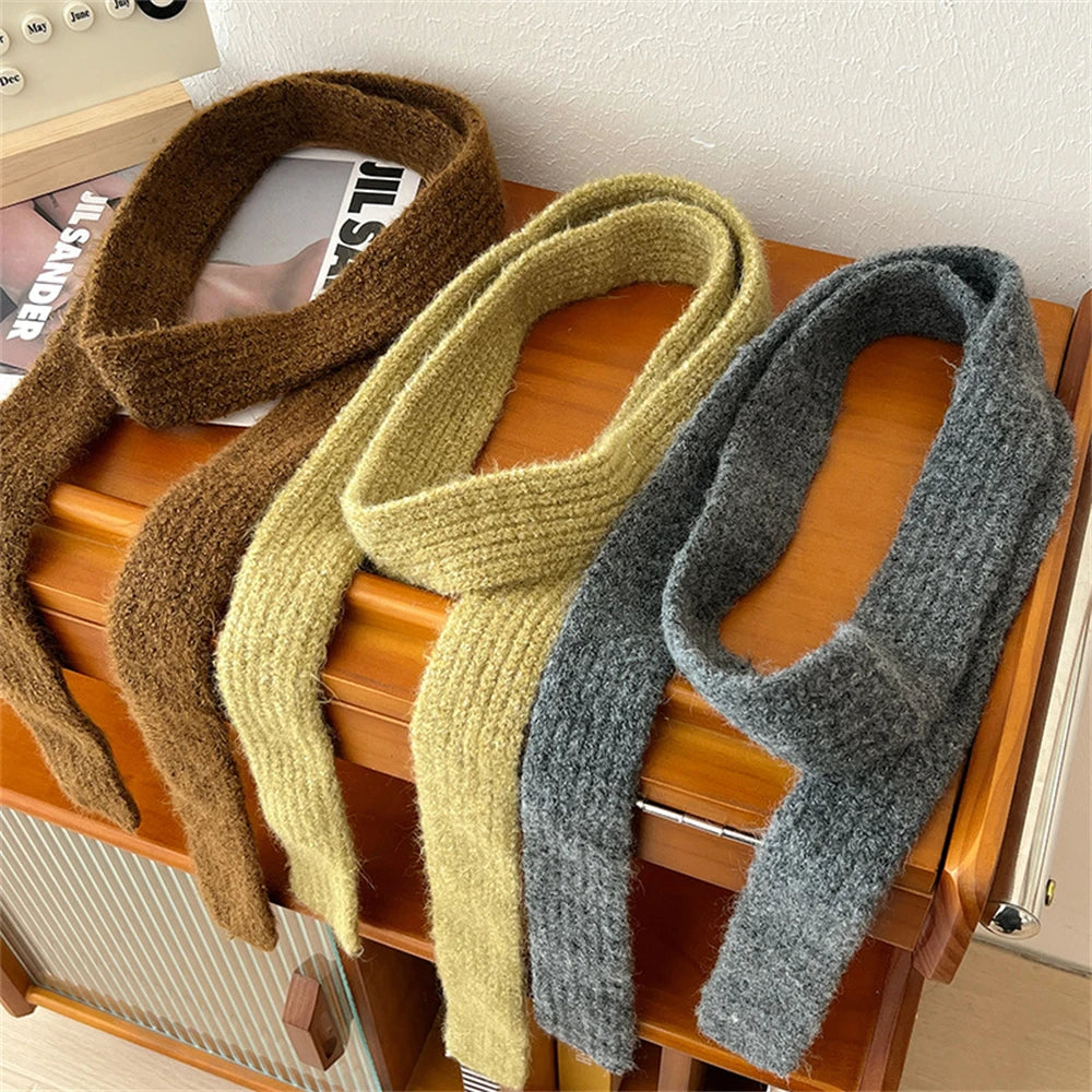 Ulvly Slim Mohair-Blend Knit Scarf