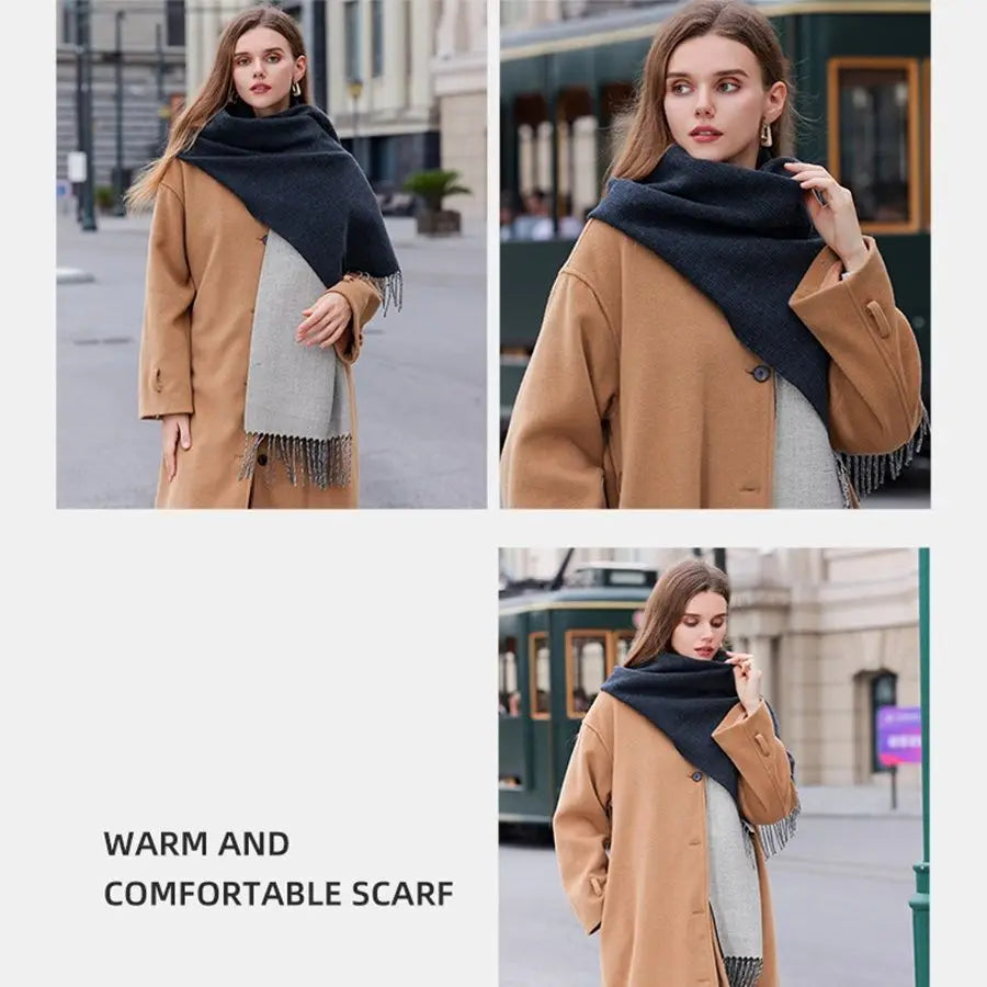 Ulvly Double-Sided Cashmere-Feel Scarf