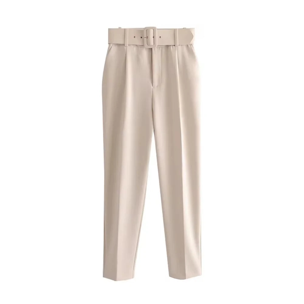 Ulvly High-Waist Belted Trousers
