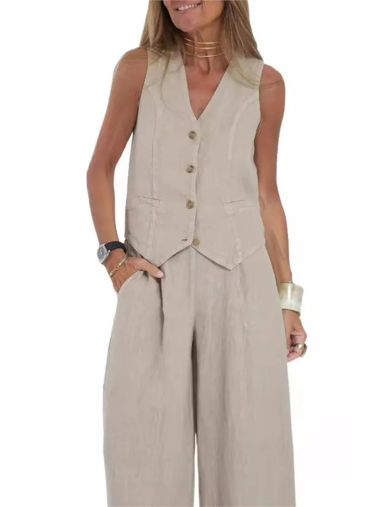 Ulvly Sleeveless Suit Set