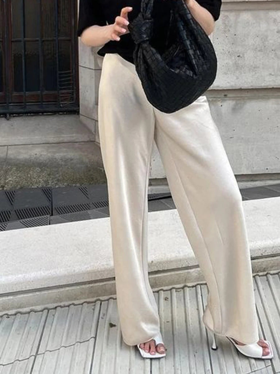 Ulvly Satin Wide-Leg Trousers
