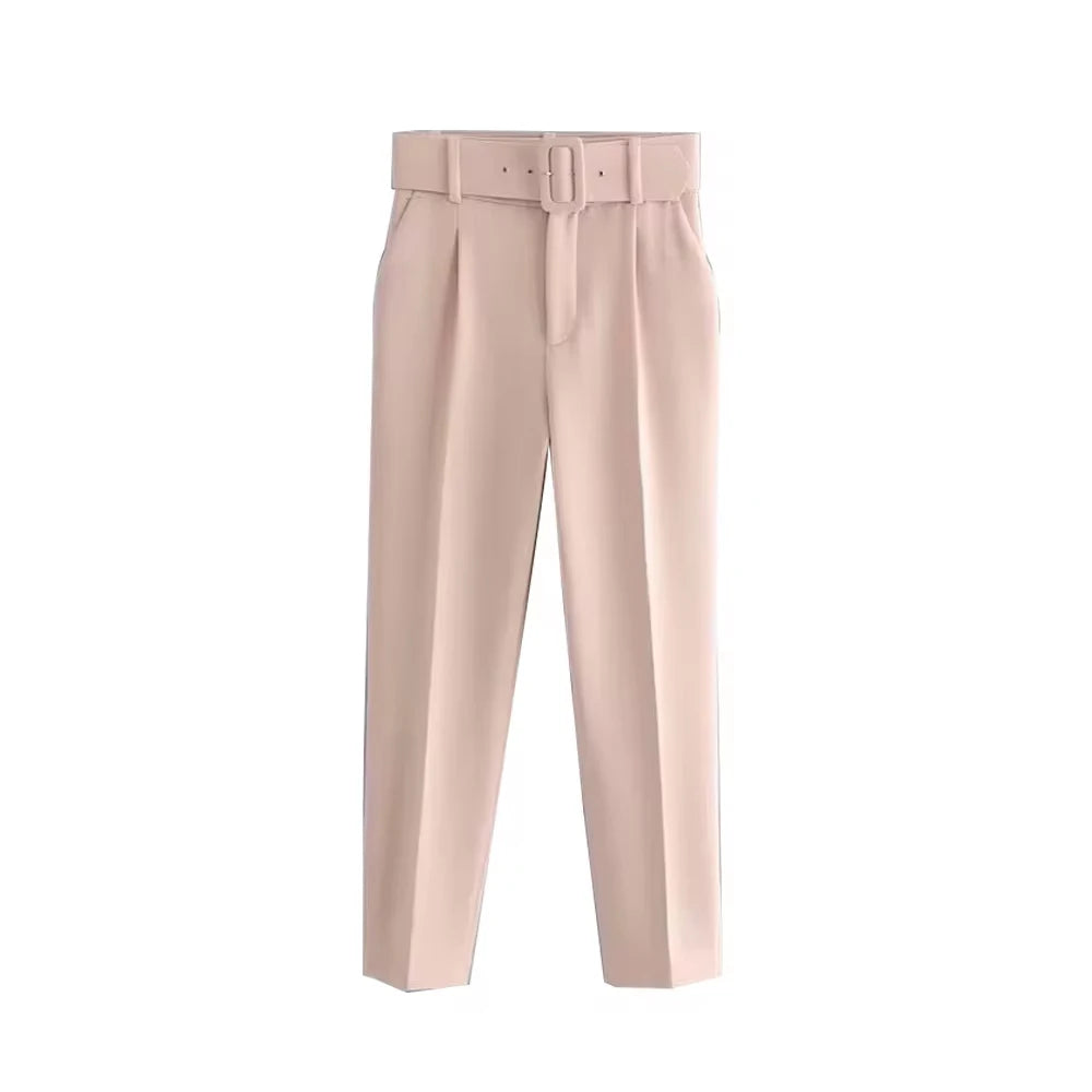 Ulvly High-Waist Belted Trousers