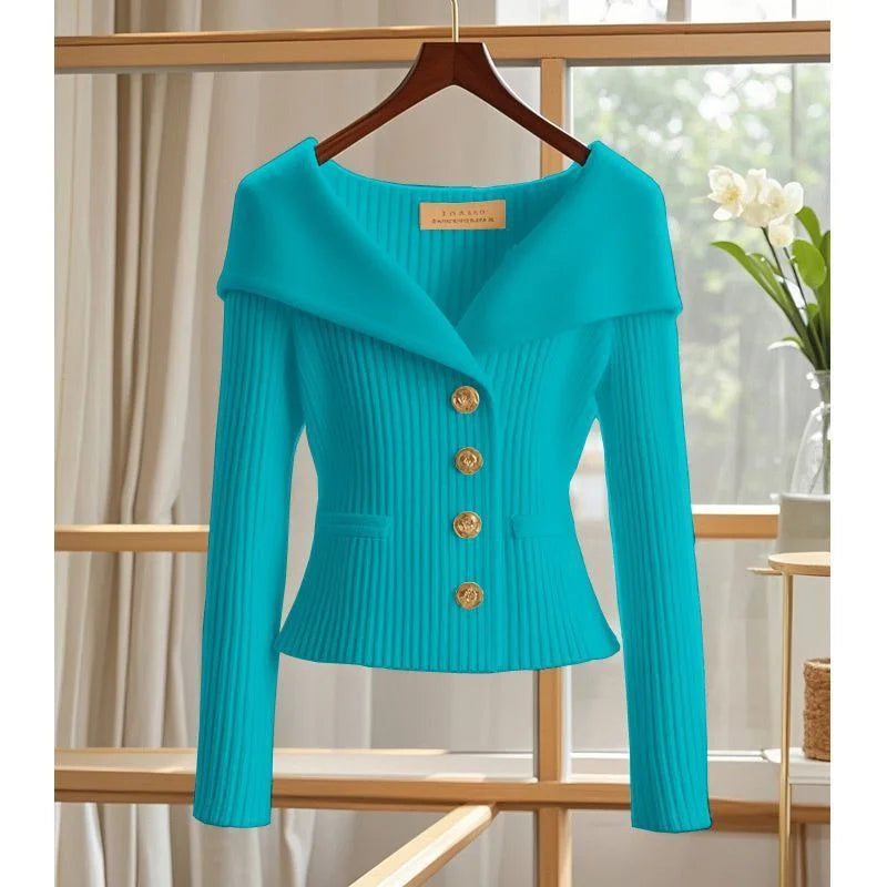 Ulvly V-Neck Slim Cardigan