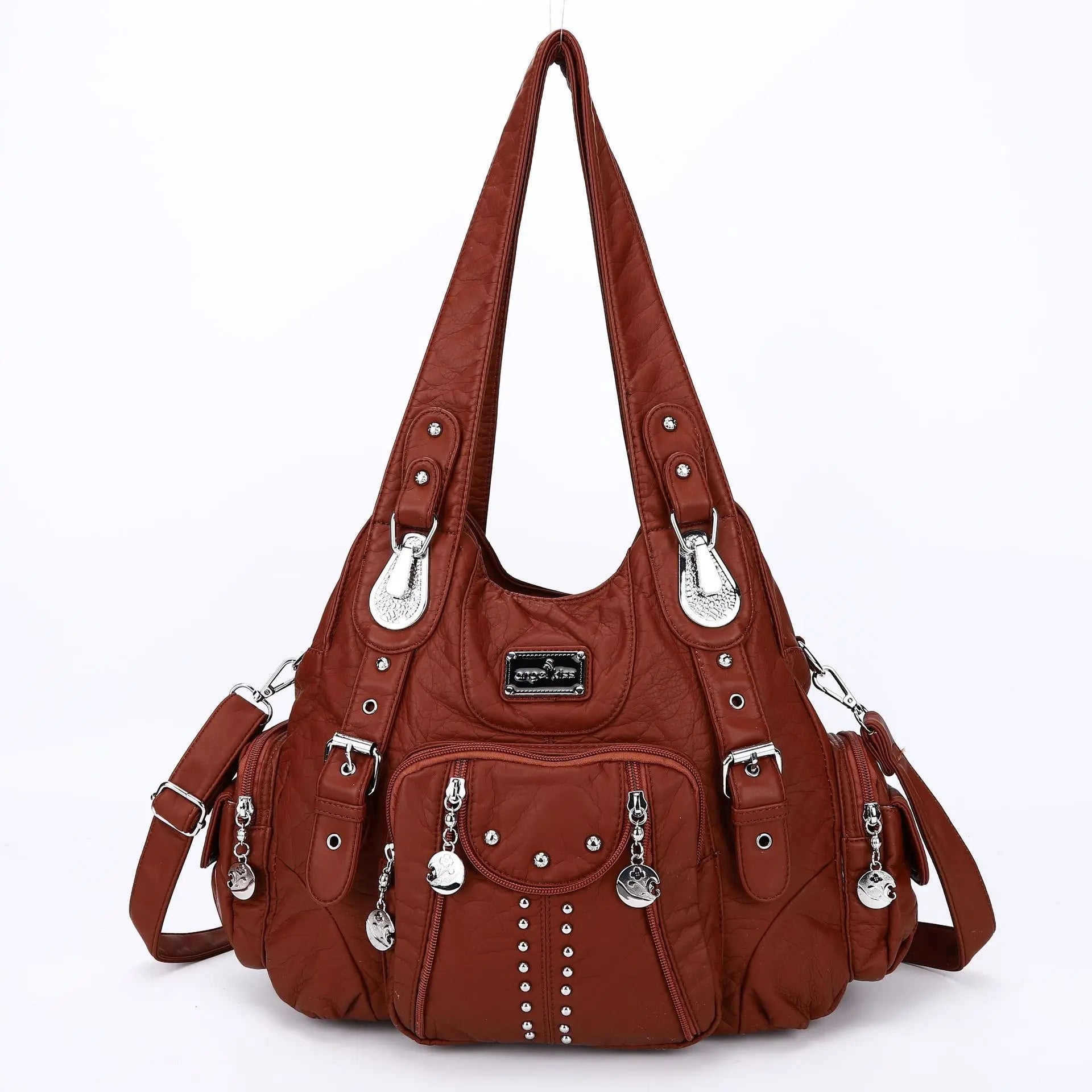 Ulvly Soft PU Leather Hobo Bag