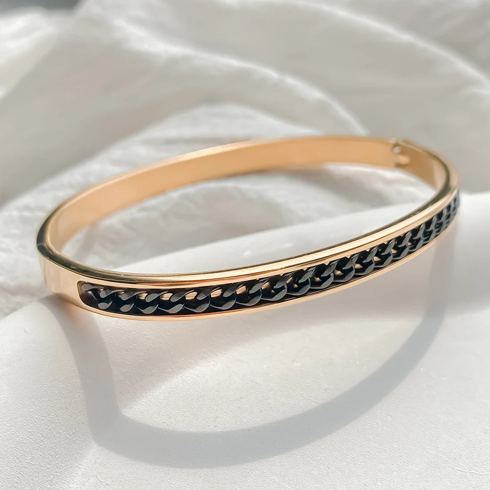 Ulvly Stainless Steel Geometric Bangle