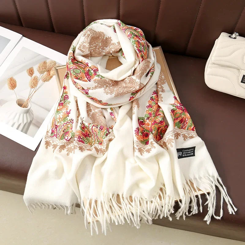Ulvly Floral Paisley Cashmere Wrap