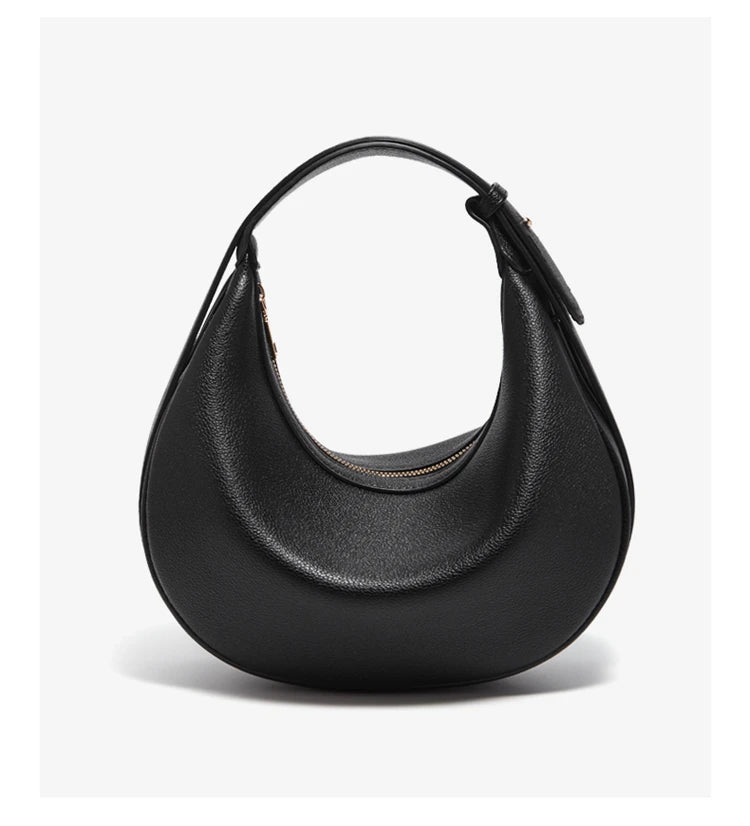Ulvly Half-Moon PU Shoulder Bag