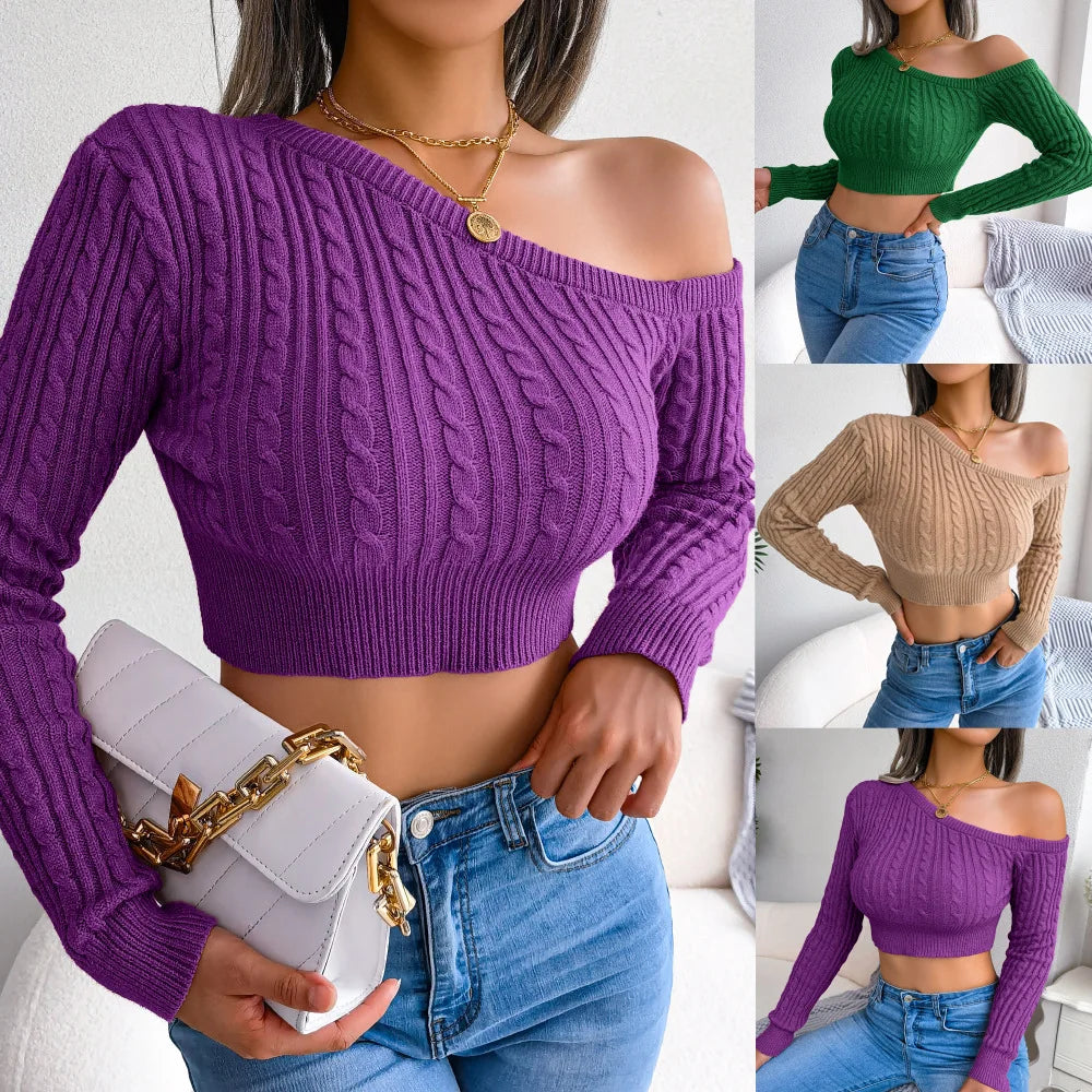 Ulvly Off-Shoulder Twist Sweater