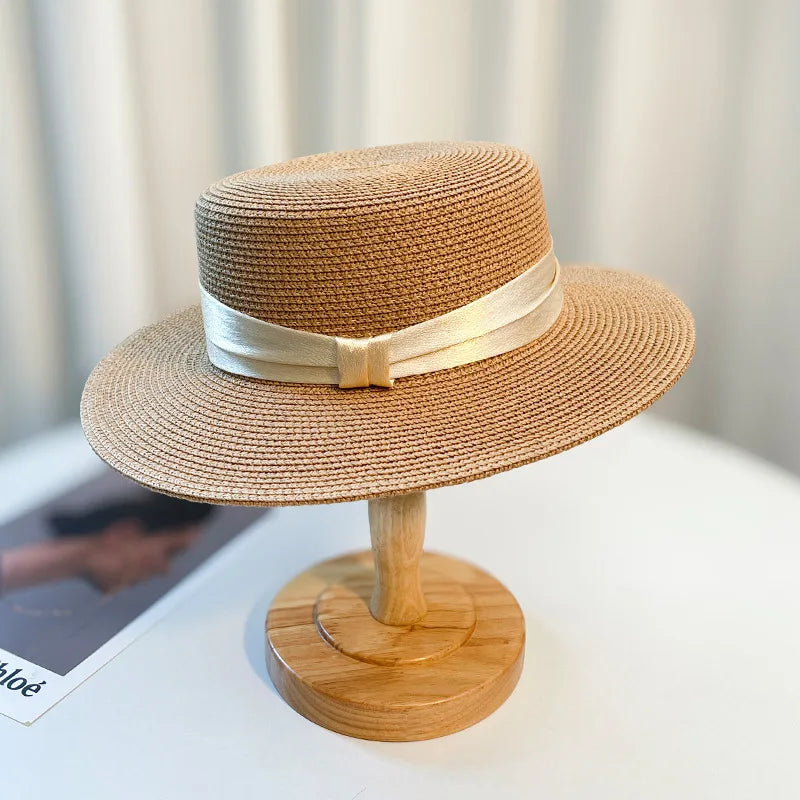 Ulvly Luxury Flared Straw Sun Hat