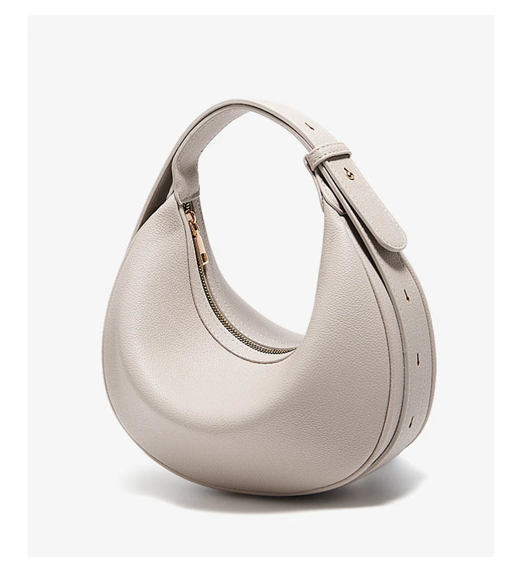 Ulvly Half-Moon PU Shoulder Bag