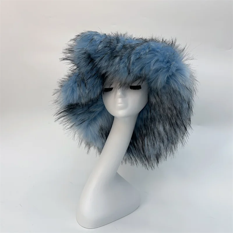 Ulvly Winter Plush Bucket Hat with Earflaps