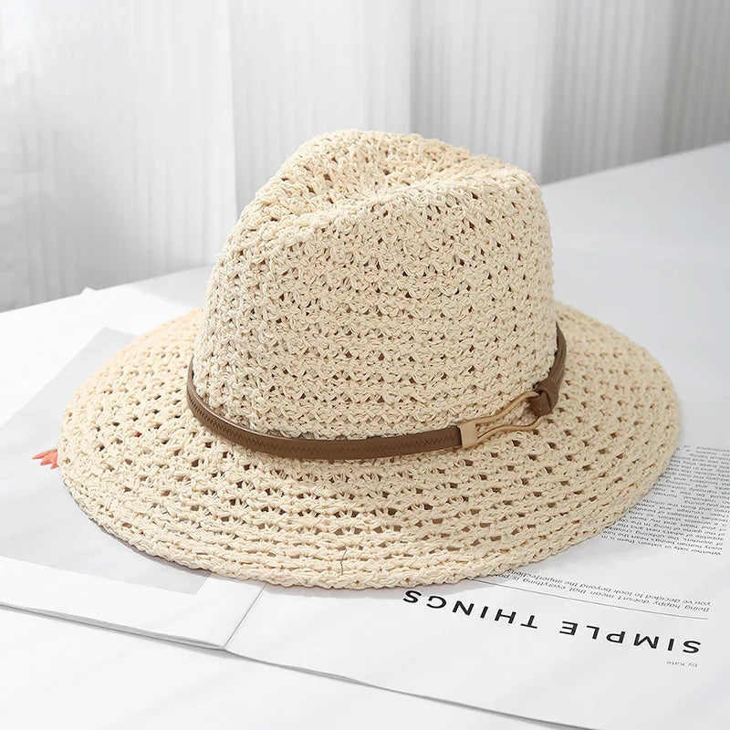 Ulvly Hollow-Out Jazz Sun Hat