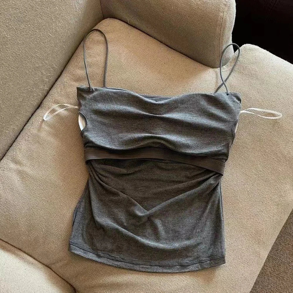 Ulvly Cropped Camisole with Built-In Bra