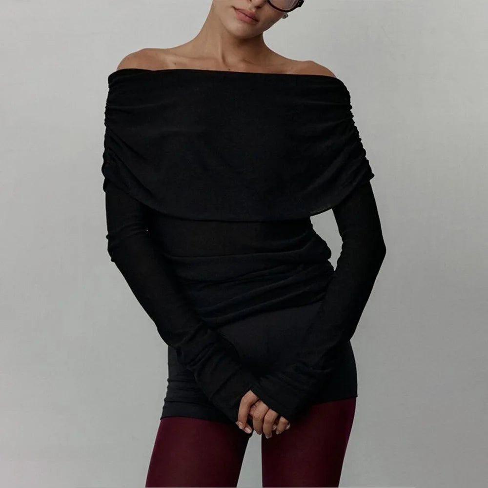 Ulvly One-Shoulder Knit Pullover