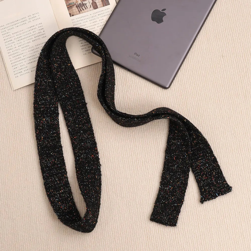 Ulvly Striped Plush Knit Scarf