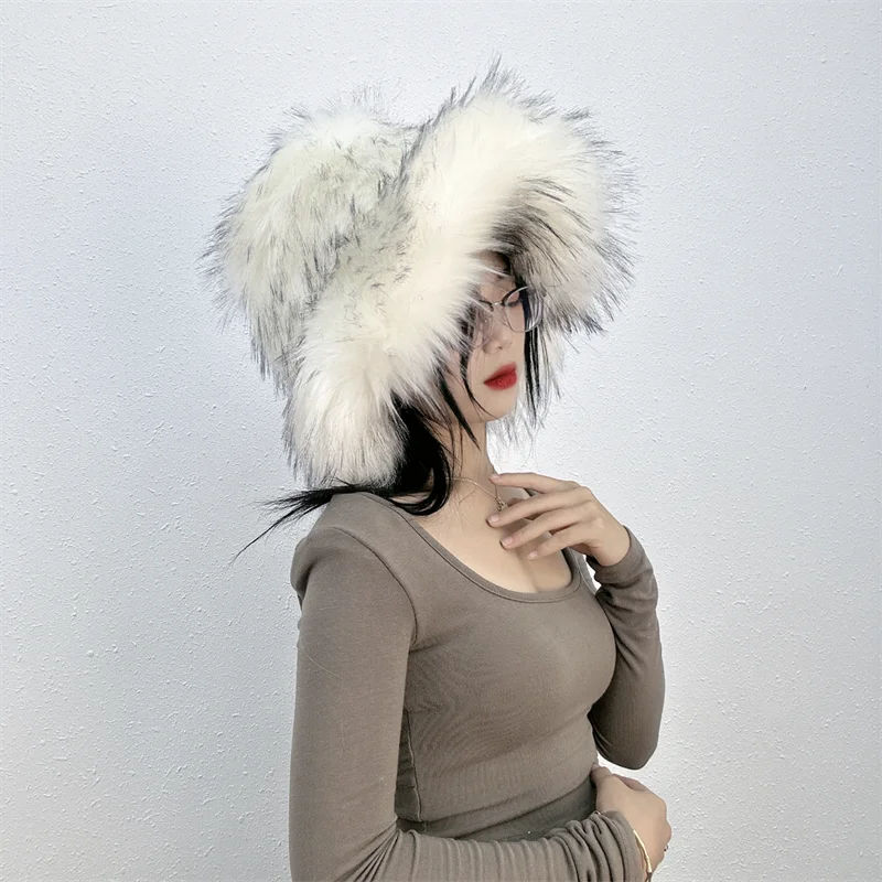 Ulvly Winter Plush Bucket Hat with Earflaps