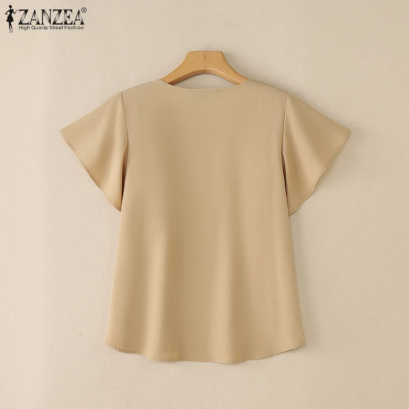 Ulvly V Neck Summer Blouse