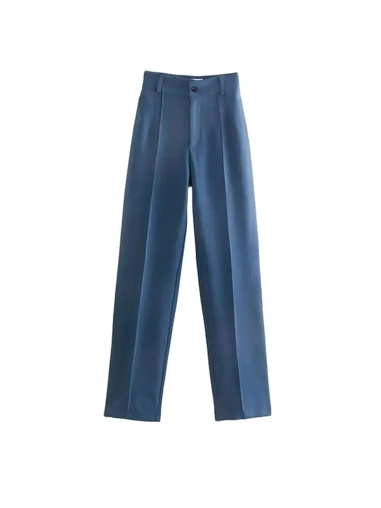 Ulvly High-Waist Straight Trousers