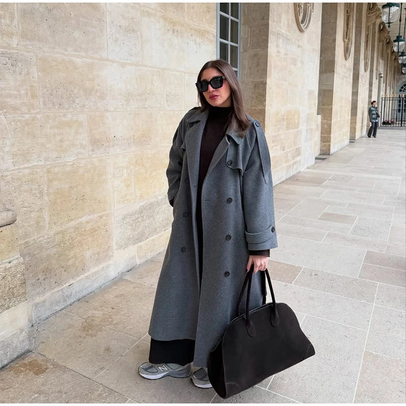 Ulvly Double-Breasted Wool-Blend Coat