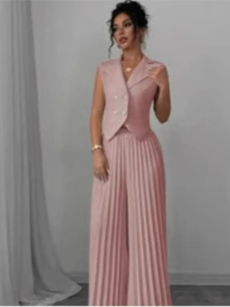 Ulvly Vest &amp; Wide-Leg Trousers Set
