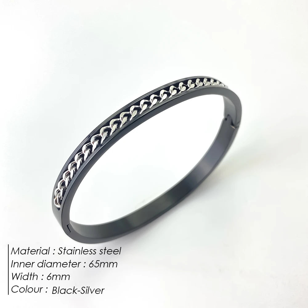 Ulvly Stainless Steel Geometric Bangle