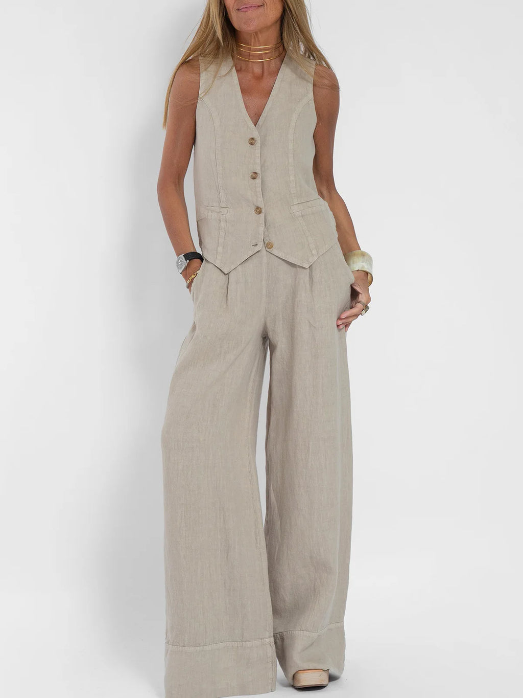 Ulvly Sleeveless Suit Set
