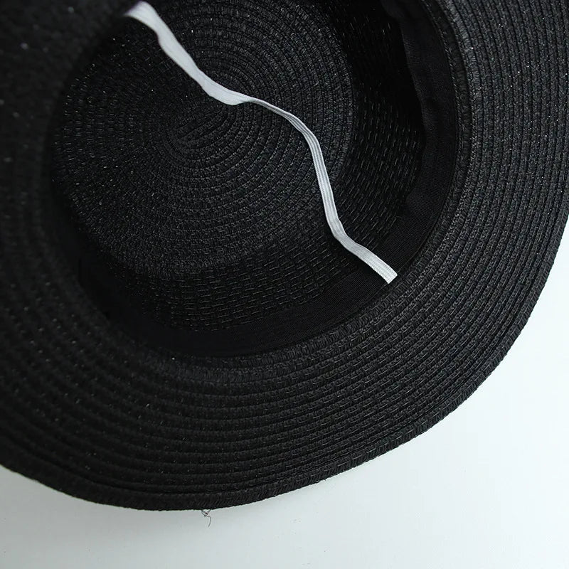 Ulvly Luxury Flared Straw Sun Hat