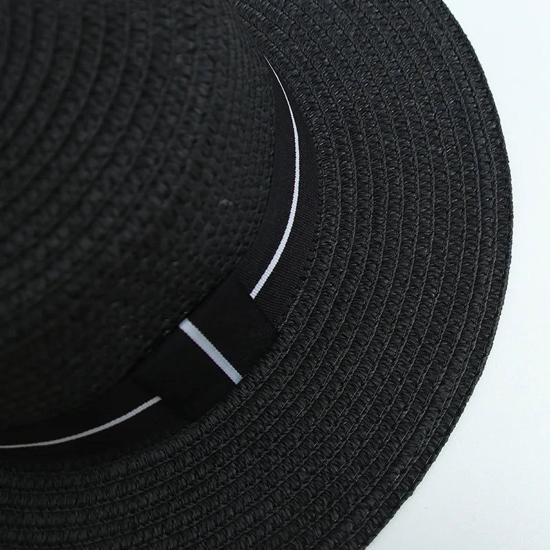 Ulvly Luxury Flared Straw Sun Hat