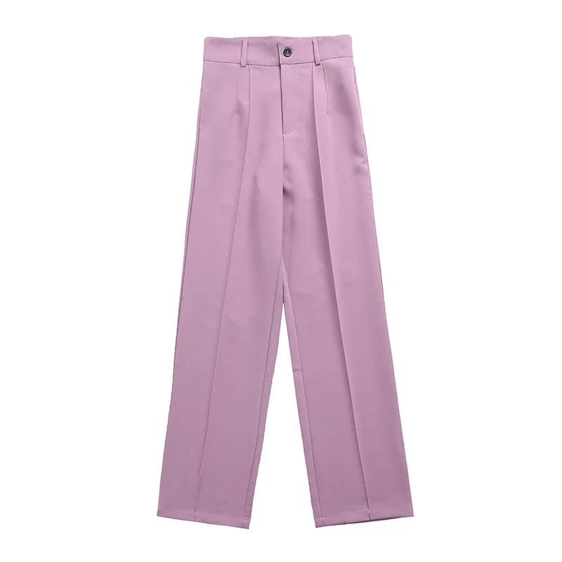 Ulvly High-Waist Straight Trousers