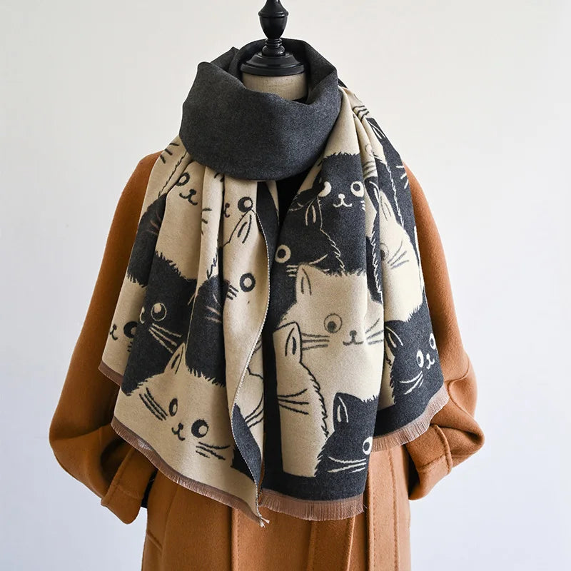 Ulvly Jacquard Cat Pashmina