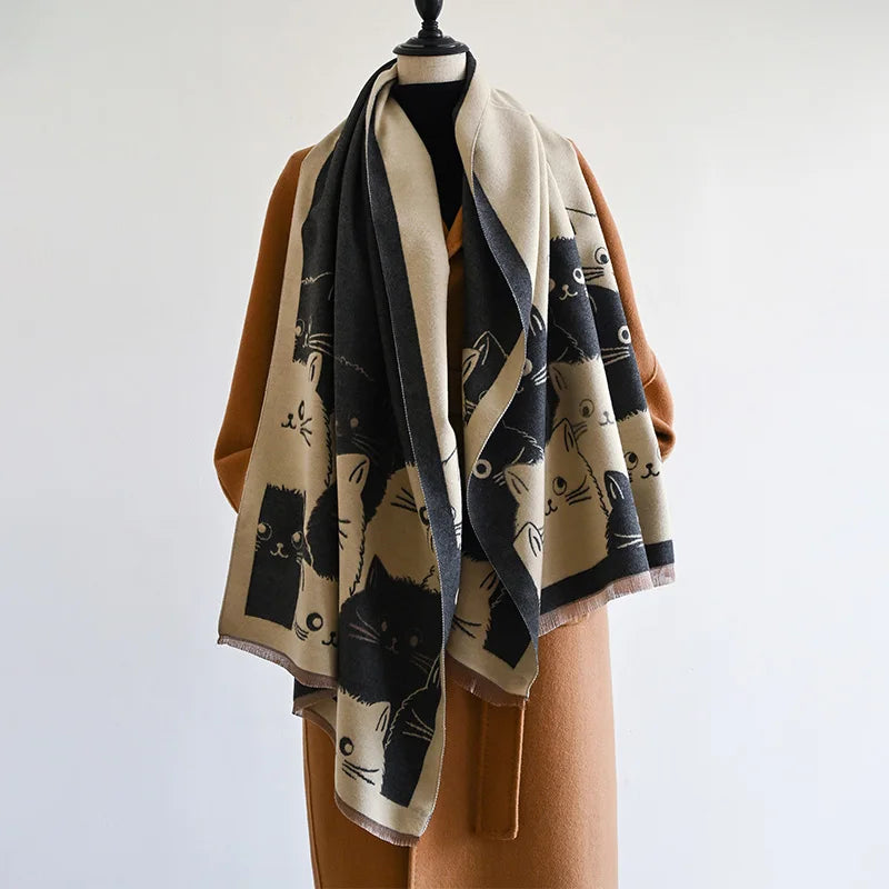Ulvly Jacquard Cat Pashmina