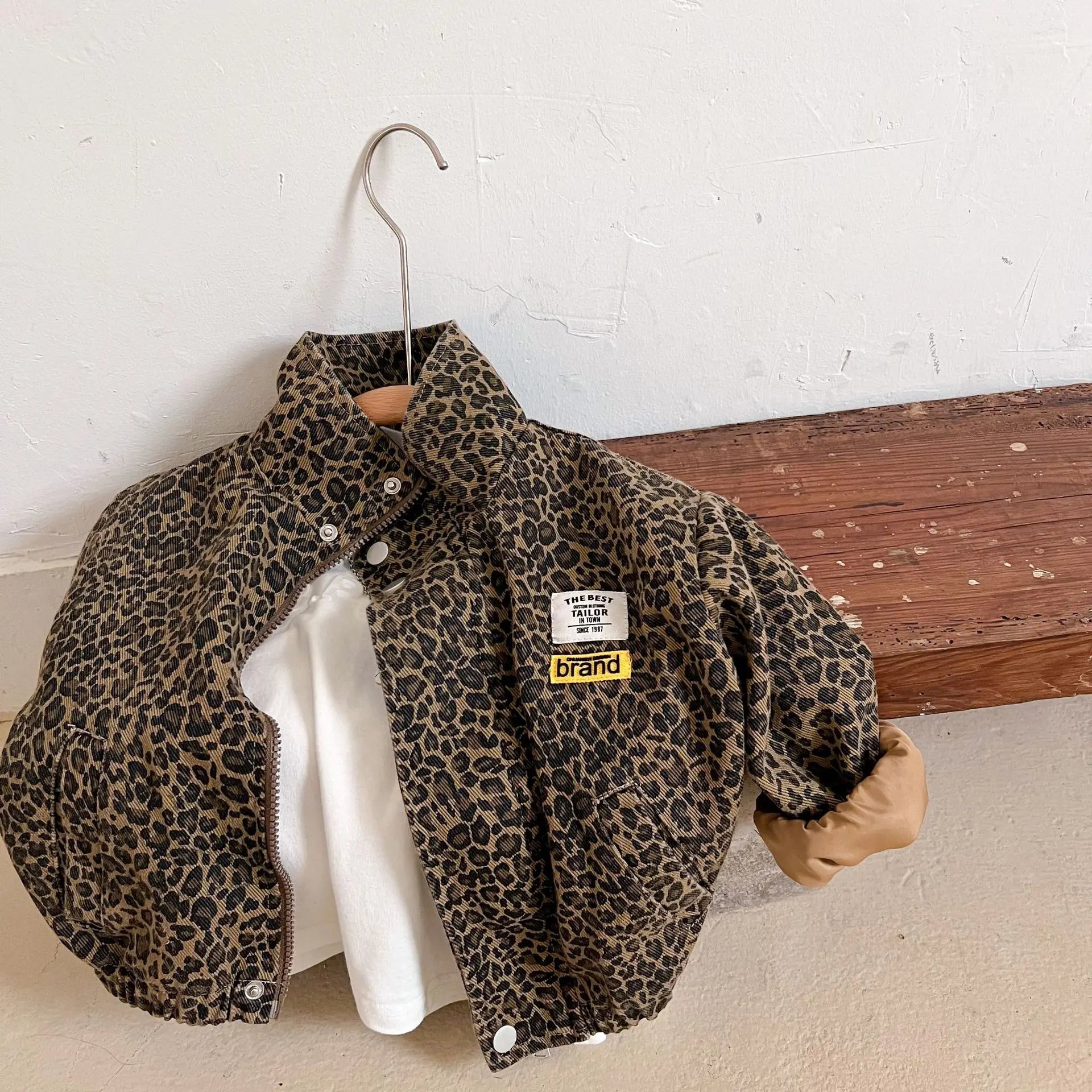 Ulvly Kids Leopard Denim Jacket