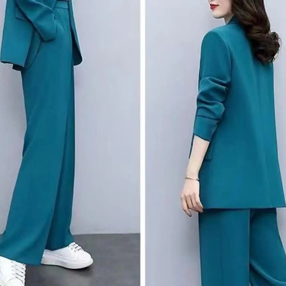 Ulvly Plus Size Lapel Suit Set