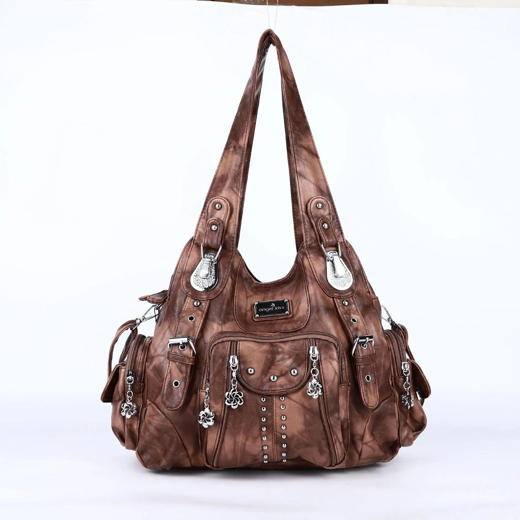 Ulvly Soft PU Leather Hobo Bag