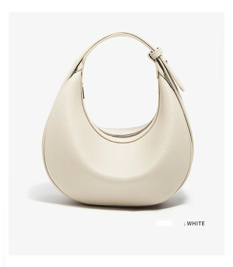 Ulvly Half-Moon PU Shoulder Bag