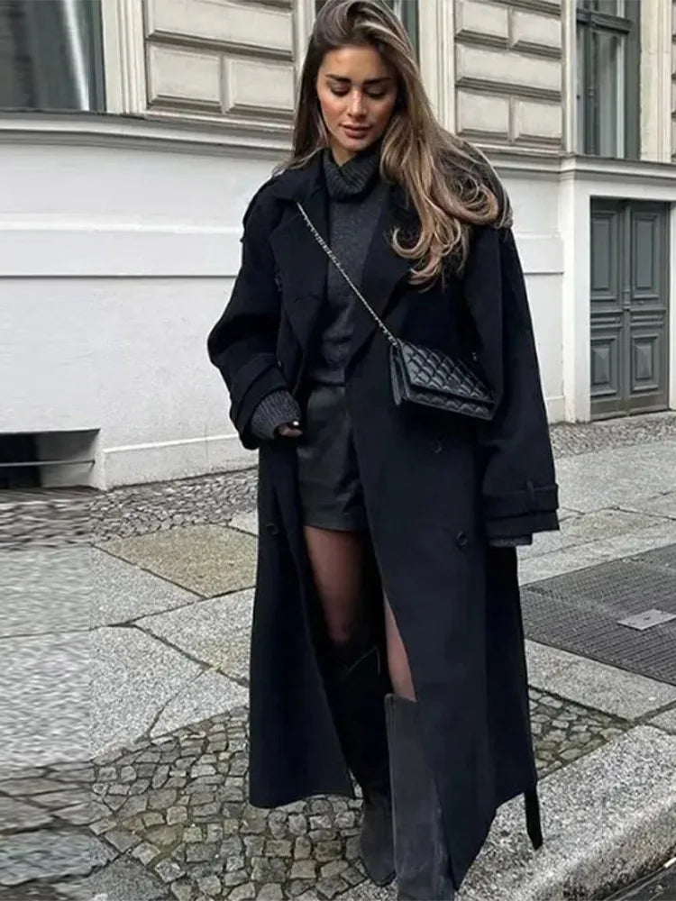Ulvly Double-Breasted Wool-Blend Coat