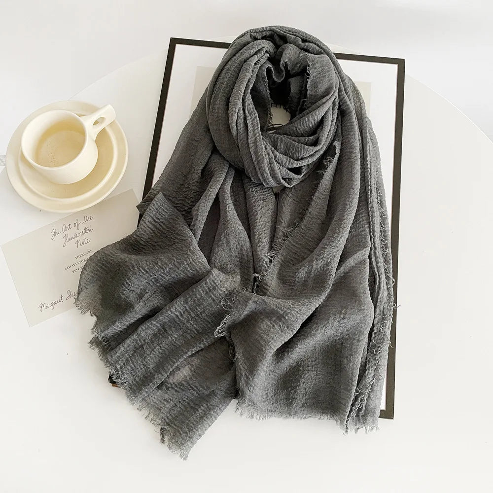 Ulvly Cotton-Linen Head Scarf